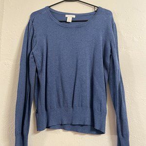 H&M Blue crew neck sweater, S